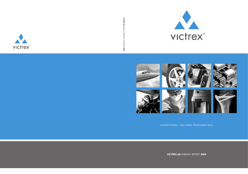 Thumbnail Victrex Annual Report 2004