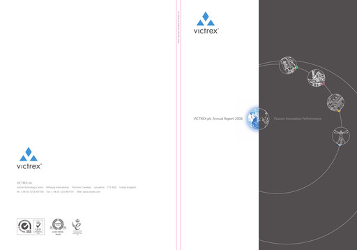 Thumbnail Victrex Annual Report 2006