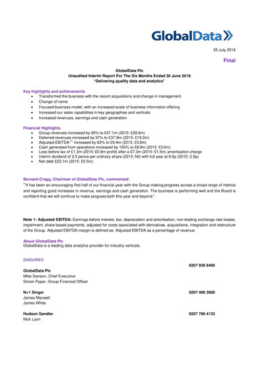 Thumbnail GlobalData Half-year Report 2016-h1