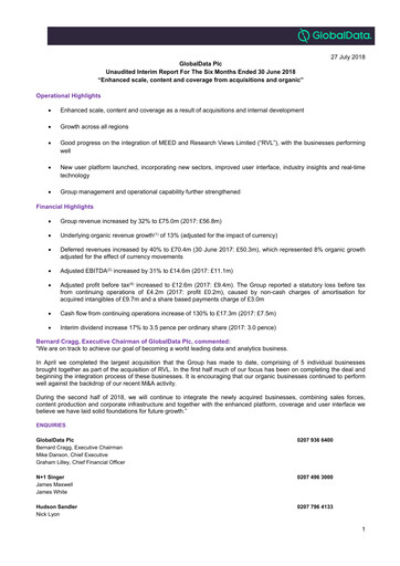 Thumbnail GlobalData Half-year Report 2018-h1