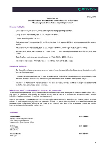 Thumbnail GlobalData Half-year Report 2019-h1
