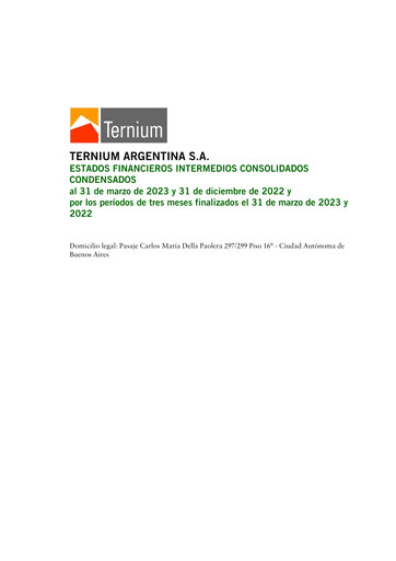 Vorschaubild Ternium Argentina Finanzmitteilung 2023-q1