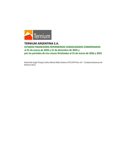 Thumbnail Ternium Argentina Financial Statement 2026-q1