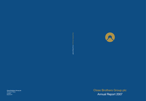 Thumbnail Close Brothers Group Annual Report 2007