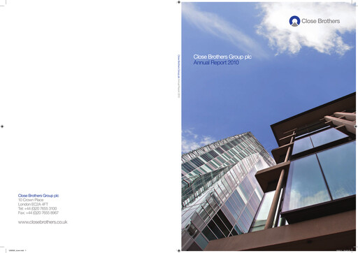 Thumbnail Close Brothers Group Annual Report 2010