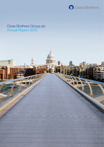 Thumbnail Close Brothers Group Annual Report 2013