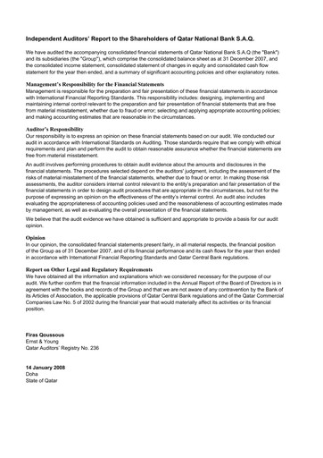 Thumbnail QNB (Qatar National Bank) Financial Statement 2007