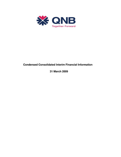 Thumbnail QNB (Qatar National Bank) Quarterly Report 2009-q1