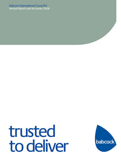 Miniature Babcock International Group Rapport annuel 2008