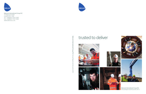 Miniature Babcock International Group Rapport annuel 2012