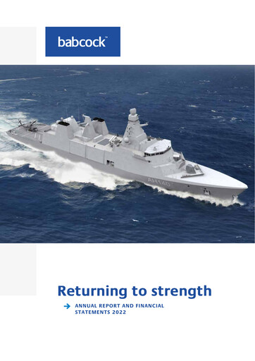 Miniature Babcock International Group Rapport annuel 2022