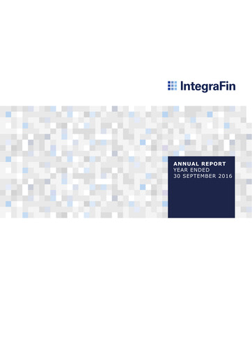 Thumbnail IntegraFin Annual Report 2016