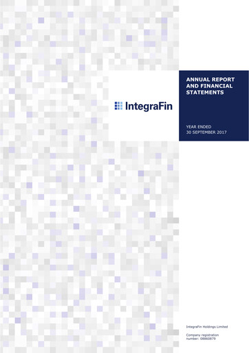 Thumbnail IntegraFin Annual Report 2017
