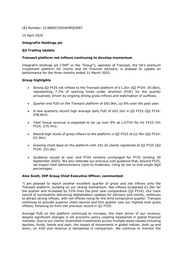 Thumbnail IntegraFin Quarterly Report 2025-q2