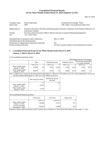 Thumbnail Earth Corporation Quarterly Report 2024-q1