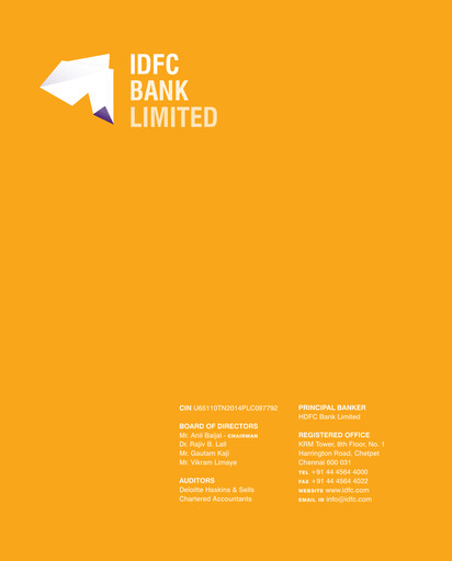 Vorschaubild IDFC FIRST Bank
 Jahresbericht 2014-2015