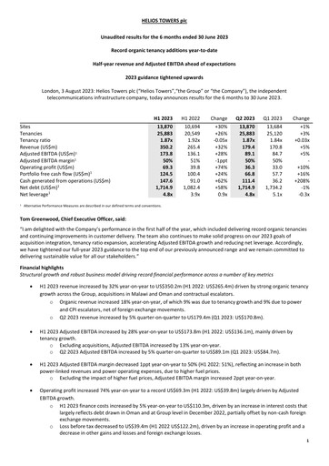 Vorschaubild Helios Towers Halbjahresbericht 2023-h1