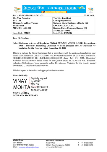 Thumbnail Canara Bank
 Quarterly Report 2022-q4