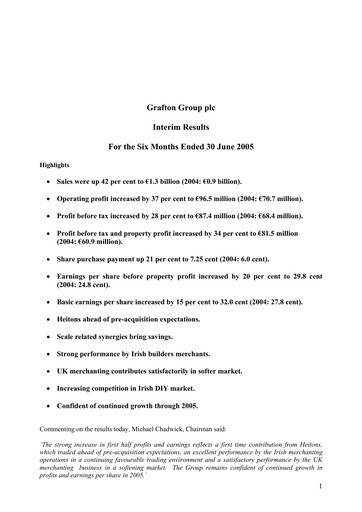 Thumbnail Grafton Group Half-year Report 2005-h1
