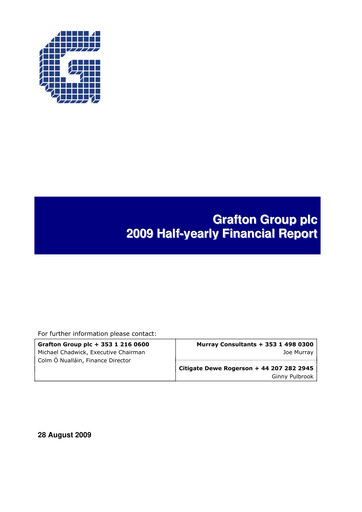 Thumbnail Grafton Group Half-year Report 2009-h1