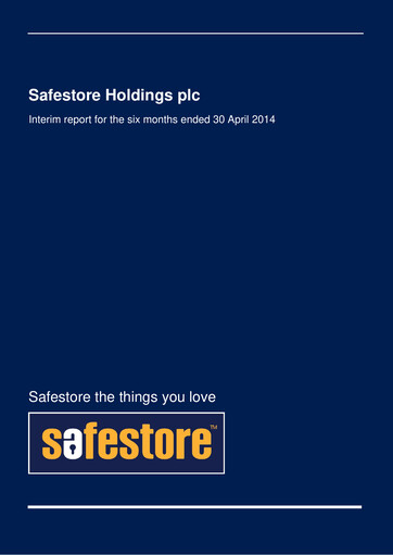 Miniature Safestore Rapport semestriel 2014-h1