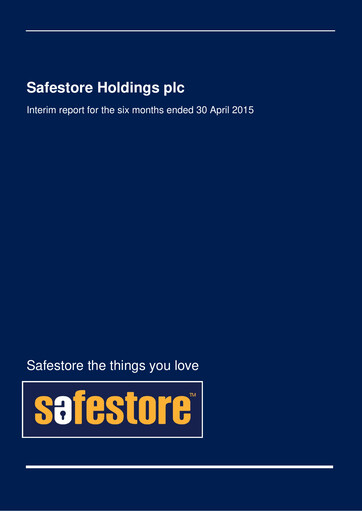 Miniature Safestore Rapport semestriel 2015-h1