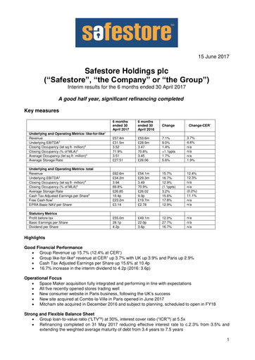 Miniature Safestore Rapport semestriel 2017-h1