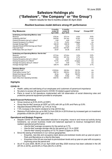 Miniature Safestore Rapport semestriel 2020-h1