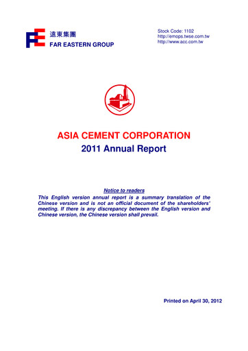 Thumbnail Asia Cement Annual Report 2011