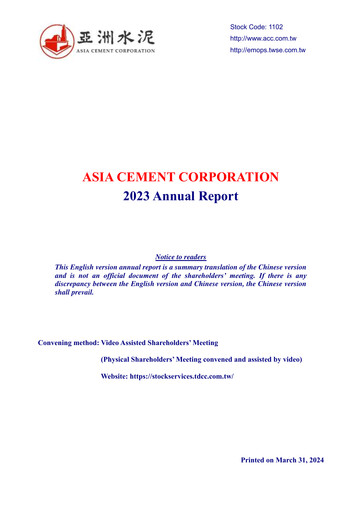 Thumbnail Asia Cement Annual Report 2023