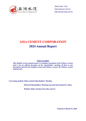 Thumbnail Asia Cement Annual Report 2024