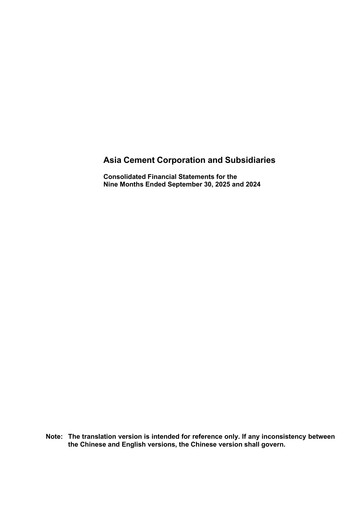 Vorschaubild Asia Cement Quartalsbericht 2025-q3