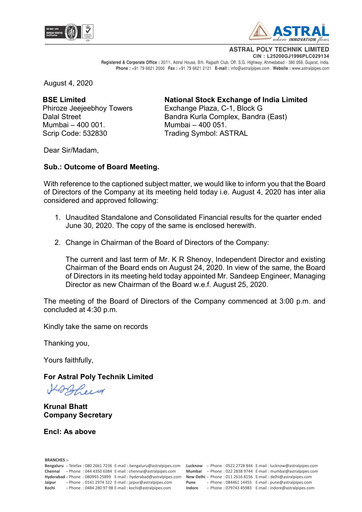 Thumbnail Astral Poly Technik
 Quarterly Report 2020-q1