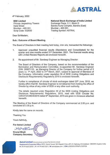 Thumbnail Astral Poly Technik
 Quarterly Report 2021-q3