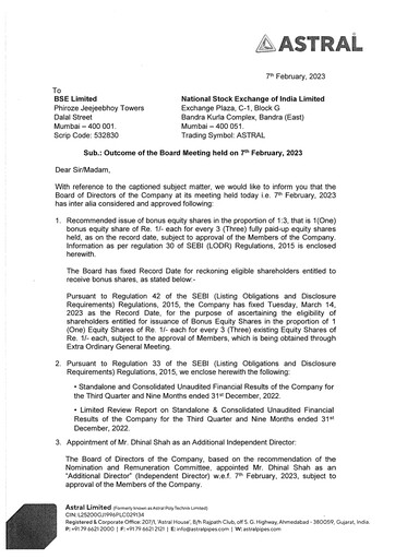 Thumbnail Astral Poly Technik
 Quarterly Report 2022-q3