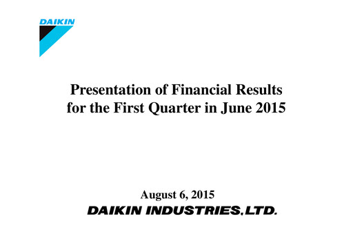 Thumbnail Daikin Quarterly Report 2015-q1