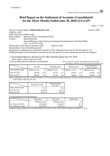 Thumbnail Daikin Quarterly Report 2018-q1
