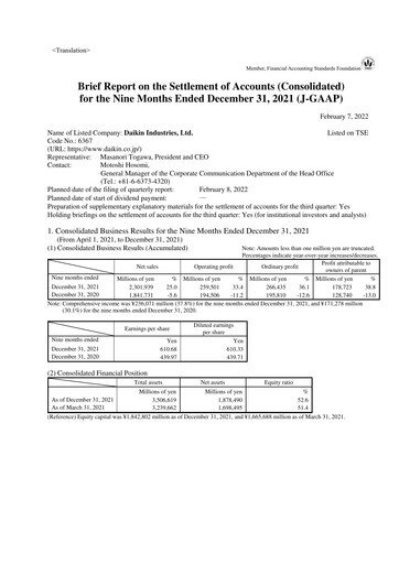 Thumbnail Daikin Quarterly Report 2021-q3