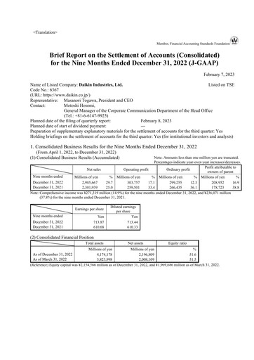 Thumbnail Daikin Quarterly Report 2022-q3