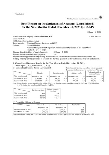 Thumbnail Daikin Quarterly Report 2023-q3