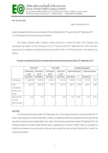 Thumbnail Energy Absolute Quarterly Report 2017-q3