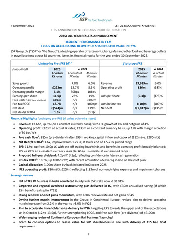 Thumbnail SSP Group Financial Report 2025