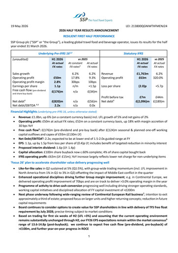 Thumbnail SSP Group Half-year Report 2026