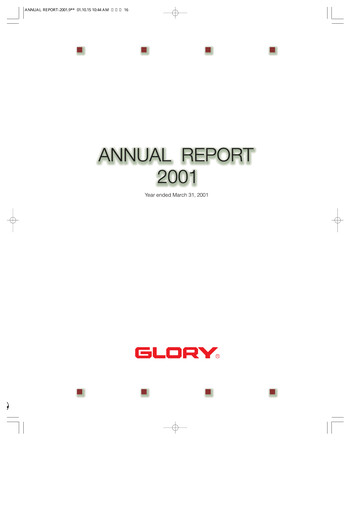 Vorschaubild Glory Ltd. Jahresbericht 2001