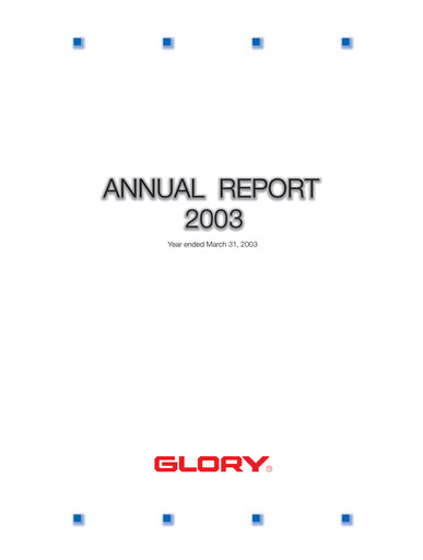 Vorschaubild Glory Ltd. Jahresbericht 2003