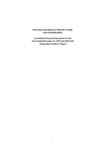 Thumbnail Novatek Microelectronics Financial Statement 2019