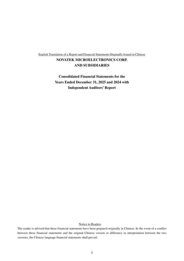 Thumbnail Novatek Microelectronics Financial Statement 2025