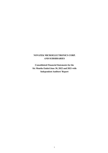 Thumbnail Novatek Microelectronics Half-year Report 2022-h1