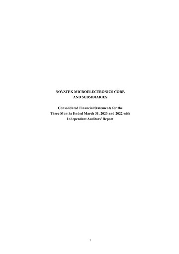 Thumbnail Novatek Microelectronics Quarterly Report 2023-q1