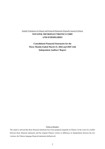 Vorschaubild Novatek Microelectronics Quartalsbericht 2026-q1